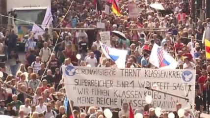 Протесты в Берлине: силовики задержали сотни человек