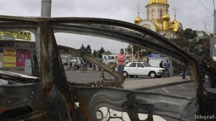Горсовет Донецка: Обстановка в городе неспокойная, слышны залпы орудий