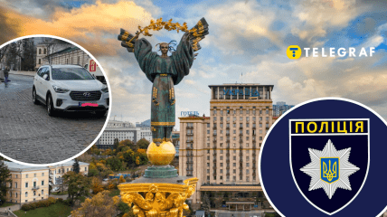 В Києві авто перекрило дорогу на Михайлівській площі