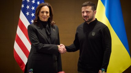 Камала Гарріс і президент України Володимир Зеленський