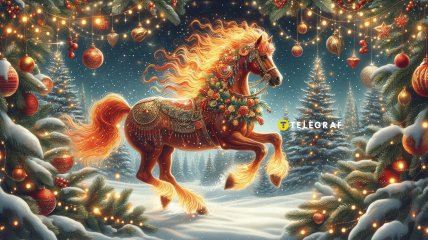 Открытка с Огненной Лошадью