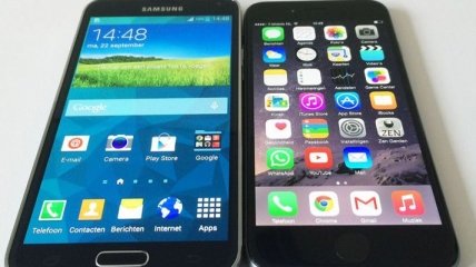 iPhone 6 и Galaxy S5 стали самыми продаваемыми в мире смартфонами