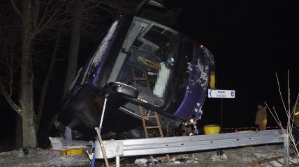 Автобус, пострадавший в ДТП