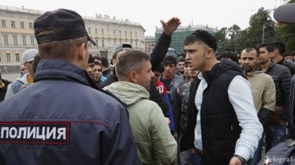 Полиция в Москве задержала митингующих армян 