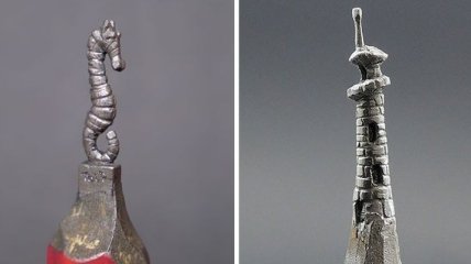 Поразительные скульптурные шедевры из грифа карандаша (Фото)