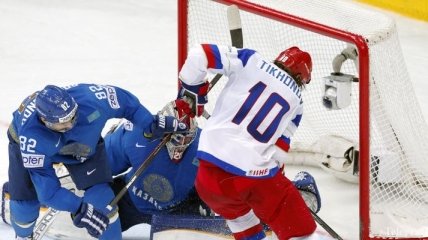 Хоккей. Сборная России размялась на Казахстане