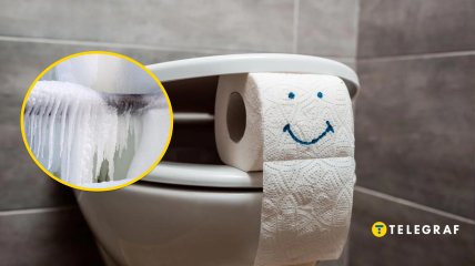 Замерзшие трубы, унитаз