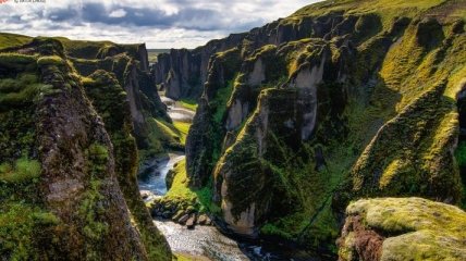 Один из самых красивых каньонов в Исландии (Фото)