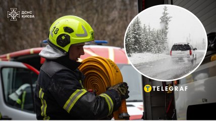 Спасатели радуются снегу в Украине