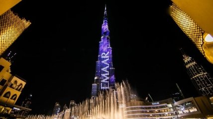 В Дубае Бурдж-Халифа подсветили в цвета украинского флага