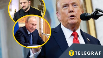 Владимир Зеленский, Владимир Путин и Дональд Трамп