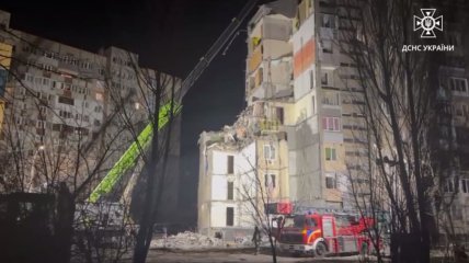 Попадание в многоэтажку в Одессе