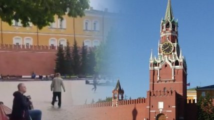 Аккордеонист у Кремля сыграл украинскую песню "Ой, у лузі червона калина"