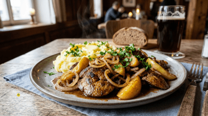 Печінка з яблуками