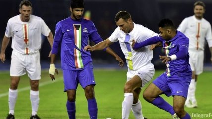 Шевченко сыграл за легенд футбола в матче против Кувейта (Фото, Видео)