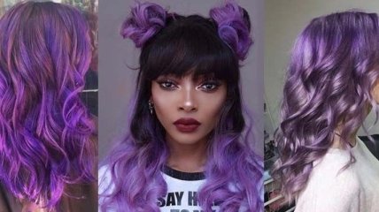 Мода 2018: крутые идеи модного окрашивания волос в ультрафиолетовый цвет (Фото) 