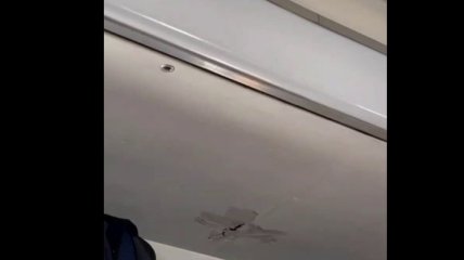 Сиденье сломано, а в потолке дырка: в сети показали, как выглядит интерьер самолета рейса Одесса-Киев (видео)