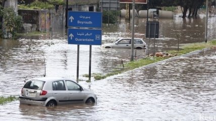 Ураган с ливневыми дождями и грозами обрушился на Ливан