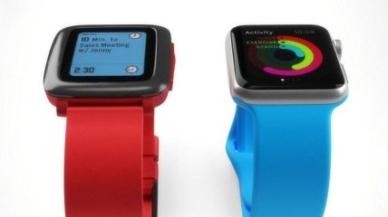 Сравнение дизайна "умных часов": Apple Watch против Pebble Time