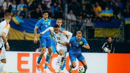Михайло Мудрик у матчі проти Німеччини