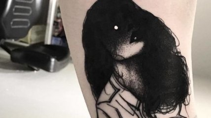Мрачные чёрно-белые татуировки, которые пугают и завораживают (Фото)