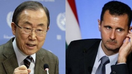 Генсек ООН Пан Ги Мун прекратил прямое общение с Башаром Асадом 