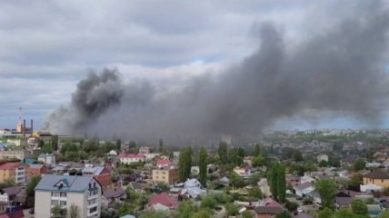 Пожар в Воронеже РФ