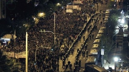 Стычки анархистов с полицией произошли в Афинах