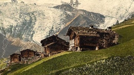 Швейцарские Альпы на фотохромах конца XIX - начала XX столетия (Фото)