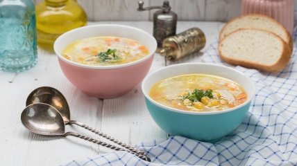 Необычный суп с кукурузой