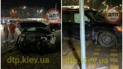 Такси спровоцировало ДТП в Киеве