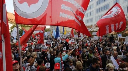 В Хорватии прошли протесты против повышения пенсионного возраста 
