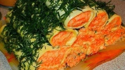 Рецепт дня: сырные рулетики с морковью