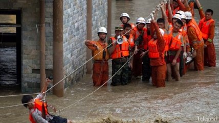 Северо-запад Китая накрыли сильные дожди: проводится эвакуация населения