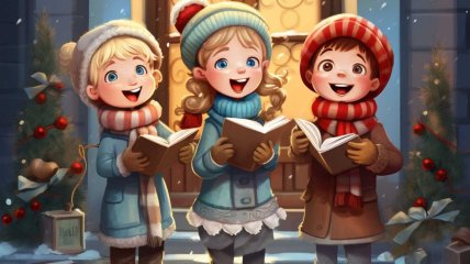Дети поют колядки