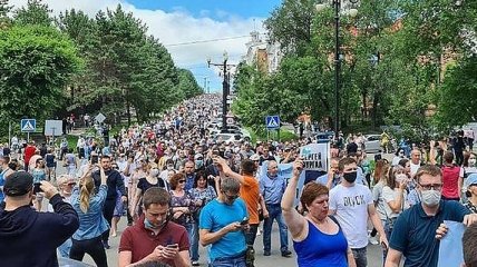 В России на Дальнем Востоке второй день протесты против ареста губернатора 