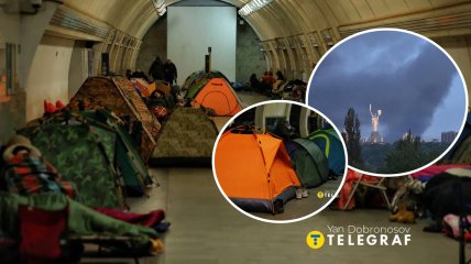 Столичное метро во время ночной атаки