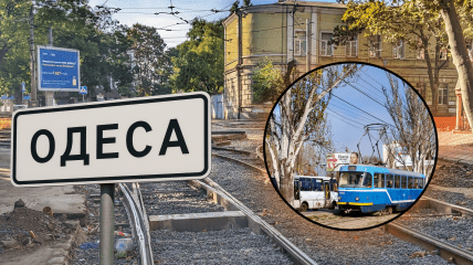 Трамвайные пути в Одессе