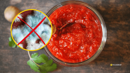 Томатная паста часто покрывается плесенью