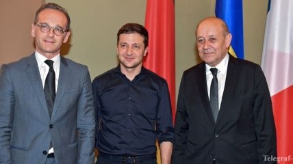 Зеленский с главами МИД Германии и Франции обсуждал Донбасс