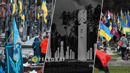 Места погребения украинских защитников в Киеве и Львове
