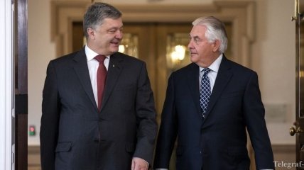 Президент Украины проводит встречу с Тиллерсоном