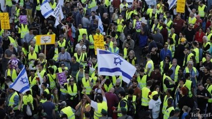Протесты в Тель-Авиве и Иерусалиме: "Желтые жилеты" добрались до Израиля
