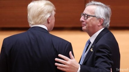 Трамп о поцелуе с Юнкером: ЕС и США любят друг друга