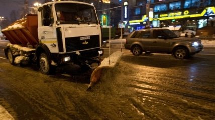 300 единиц снегоуборочной техники очищают Киев от снега