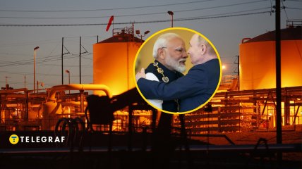Нефтехранилище, Нарендра Моди, Владимир Путин