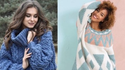 Мода 2018: стильные свитера oversize для холодной осени (Фото)