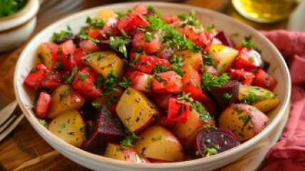 Пісний картопляний салат