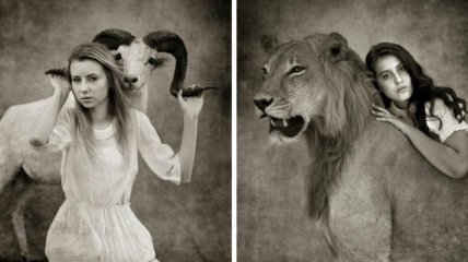 Душевно-трепетные портреты: люди и животные в одном кадре (Фото)