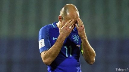 "Это шок": Роббен о поражении Нидерландов в матче с Болгарией